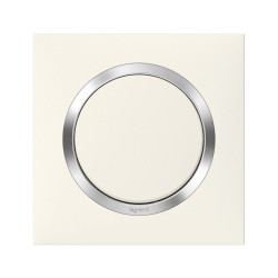 Plaque simple Dooxie, LEGRAND, blanc chromé de marque LEGRAND, référence: B6246400