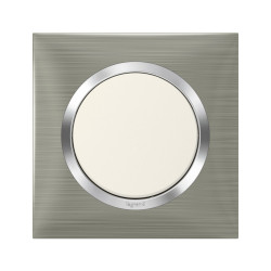 Plaque simple Dooxie, LEGRAND, inox brossé - LEGRAND