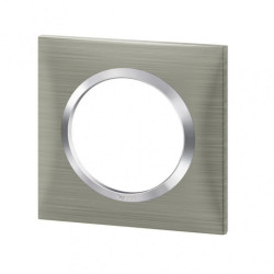 Plaque simple Dooxie, LEGRAND, inox brossé - LEGRAND