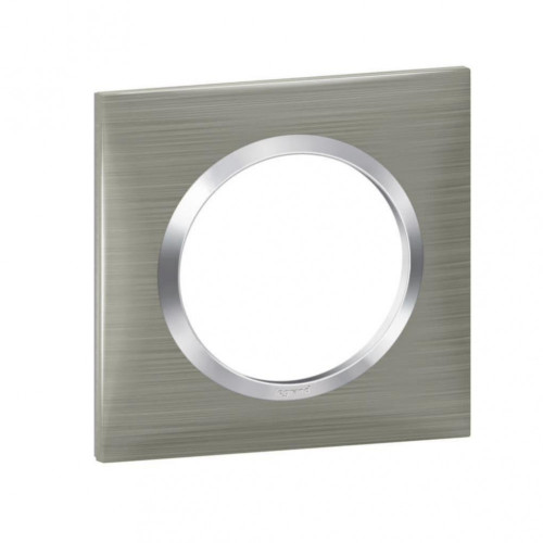 Plaque simple Dooxie, LEGRAND, inox brossé - LEGRAND