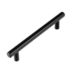 Poignée de meuble inox creux noir tropicalisé 128 mm de marque REI, référence: B6247900