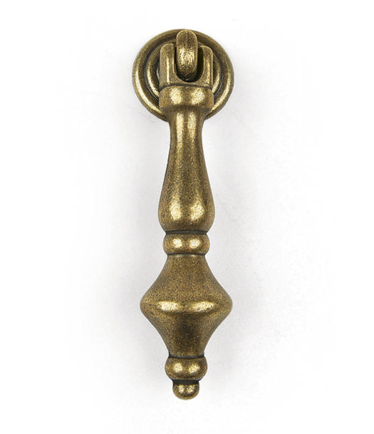 Poignée de meuble zamak laitonné 65x15mm