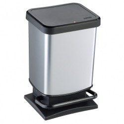 Poubelle de cuisine 20 l à pédale ROTHO polypropylène gris de marque ROTHO, référence: B6249300