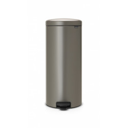 Poubelle de cuisine 30 l à pédale BRABANTIA époxy platinium - BRABANTIA