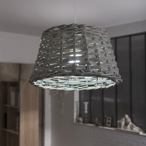 Suspension, e27 campagne Bocage saule gris 1 x 52 W MATHIAS - MATHIAS