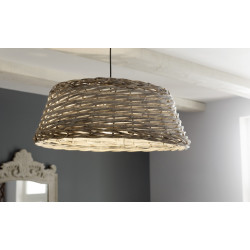 Suspension, e27 campagne Gordes saule naturel 1 x 52 W MATHIAS de marque MATHIAS, référence: B6255600