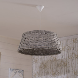 Suspension, e27 campagne Gordes saule naturel 1 x 52 W MATHIAS - MATHIAS