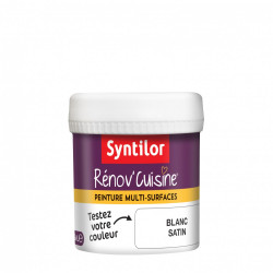 Testeur peinture Cuisine meubles, crédences SYNTILOR, blanc, 0.075 l, satin de marque SYNTILOR, référence: B6257800