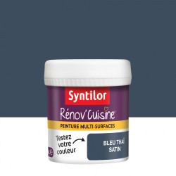 Testeur peinture cuisine toute surface Rénov'cuisine SYNTILOR bleu thaï satiné 0 de marque SYNTILOR, référence: B6258600