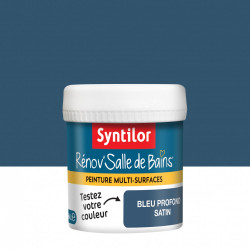 Testeur peinture salle de bain toute surface SYNTILOR bleu profond satiné 0.075l de marque SYNTILOR, référence: B6258800