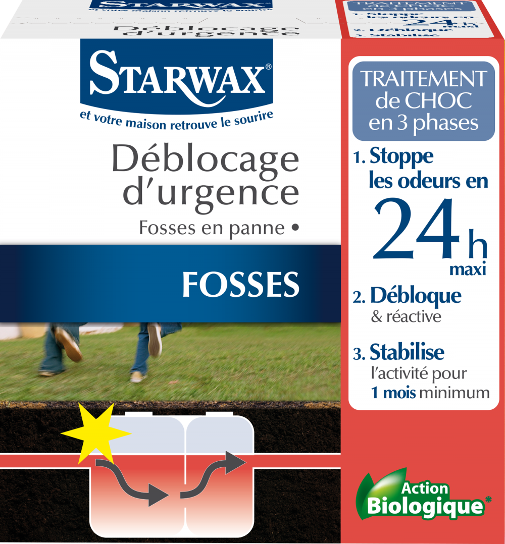 Traitement urgence fosse bloquée STARWAX 0.6 kg
