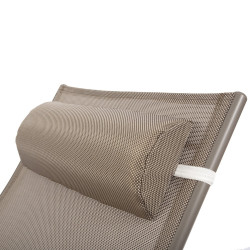 Bain de soleil de jardin en aluminium cappuccino - DCB GARDEN