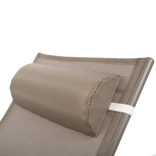 Bain de soleil de jardin en aluminium cappuccino - DCB GARDEN