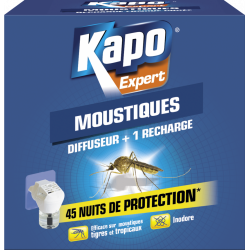 Insecticide diffuseur liquide et 1 recharge moustiques KAPO, 33 ml de marque KAPO, référence: J5871000