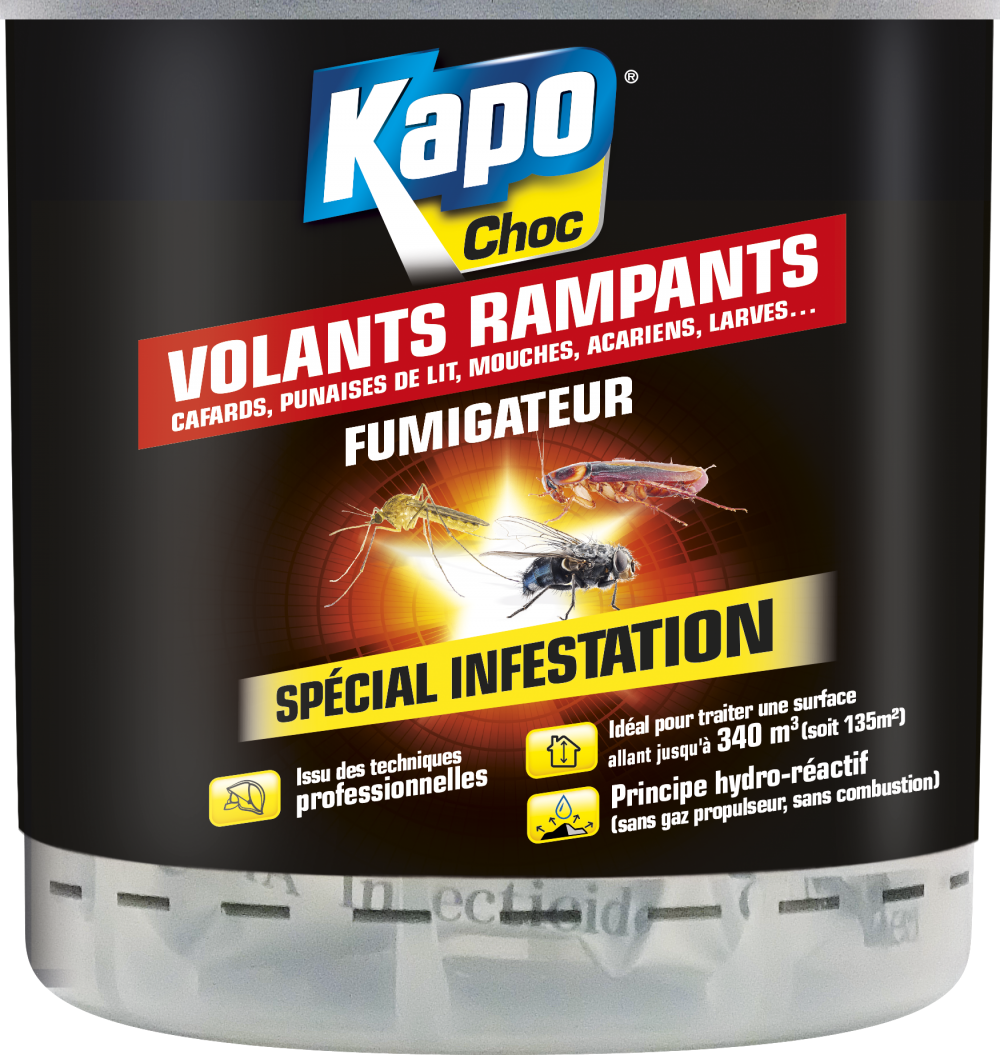 Insecticide fumigène tous insectes KAPO, 0.34 l