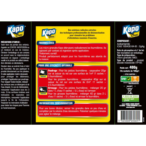 Antifourmis granule KAPO choc, 400 gr - KAPO