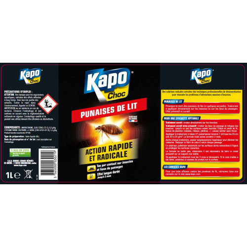 Antipunaises pulvérisateur punaises de lit KAPO, 1 l - KAPO