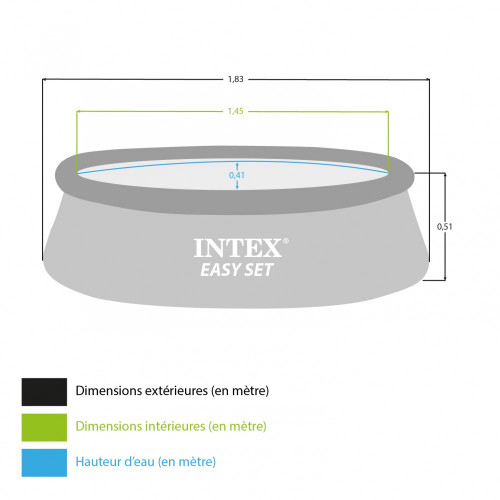 Piscine autoportante INTEX Easy set Diam. 1.83m x H. 0.51m - INTEX