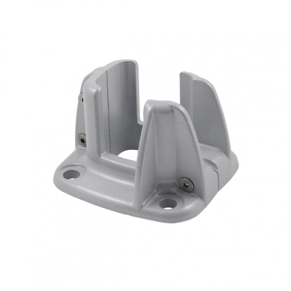 Platine fonte d'aluminium en h Premium gris clair, H.8 x l.12 x P.13 cm