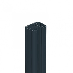 Poteau aluminium à visser gris pour clôture, l.5 x H.95 cm de marque COMPOSITE PREMIUM, référence: J6056700