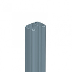 Poteau aluminium à visser gris, l.5 x H.95 cm - COMPOSITE PREMIUM