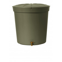 Récupérateur d'eau aérien GARANTIA cylindrique taupe , 300 l - GARANTIA