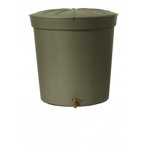 Récupérateur d'eau aérien GARANTIA cylindrique taupe , 300 l - GARANTIA