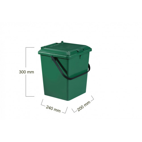 Seau monobloc GARANTIA 640010 vert sapin 8 l - GARANTIA