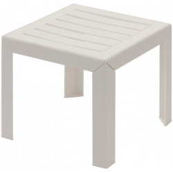 Table de jardin basse GROSFILLEX Miami carré blanc 2 personnes - GROSFILLEX