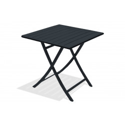 Table de jardin de repas DCB GARDEN Marius carré gris anthracite 2 personnes - DCB GARDEN