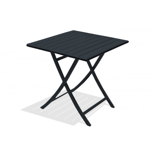 Table de jardin de repas DCB GARDEN Marius carré gris anthracite 2 personnes - DCB GARDEN