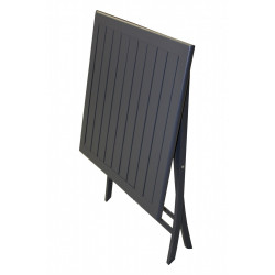 Table de jardin de repas DCB GARDEN Marius carré gris anthracite 2 personnes - DCB GARDEN