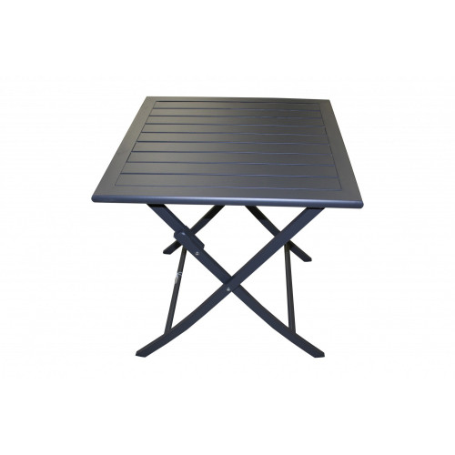 Table de jardin de repas DCB GARDEN Marius carré gris anthracite 2 personnes - DCB GARDEN