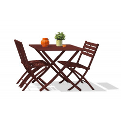 Table de jardin de repas DCB GARDEN Marius rectangulaire carmin 4 personnes - DCB GARDEN