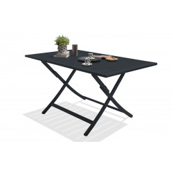 Table de jardin de repas DCB GARDEN Marius rectangulaire gris anthracite 4/6 per - DCB GARDEN