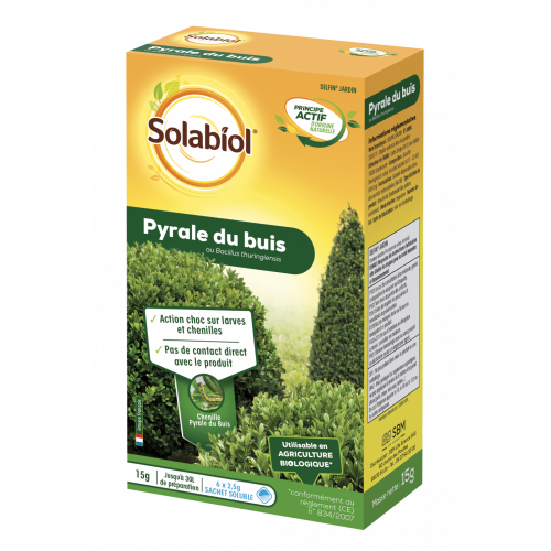 Traitement des insectes pyrale du buis SOLABIOL, pour haies, 15g - SOLABIOL