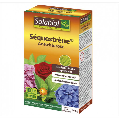 Traitement des maladies chlorose SOLABIOL, pour tous végétaux, 100g - SOLABIOL