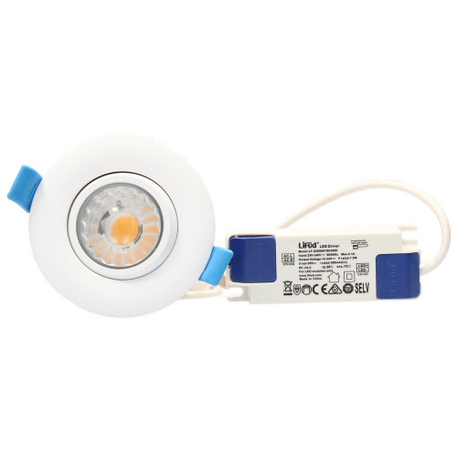 Spot encastrable blanc Salle de Bain Luma 7W 600lm Blanc Neutre - Arlux Lighting