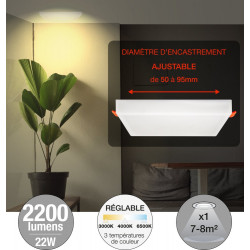 Spot encastrable ONYX FRAMELESS 15W 1500lm - Temperature Variable - Arlux Lighting