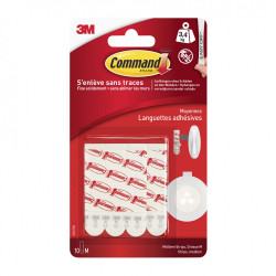 Lot de 10 languettes adhésives Standard COMMAND, blanc de marque COMMAND, référence: B5902100