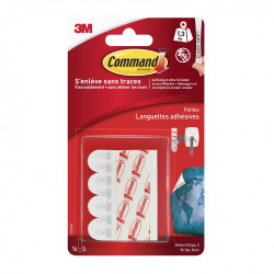 Lot de 16 languettes adhésives Standard COMMAND, blanc - COMMAND