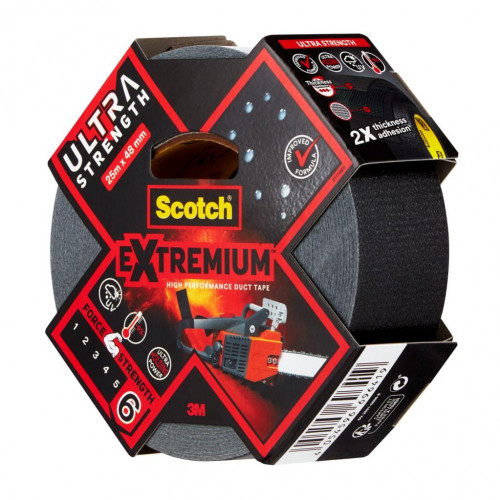 Adhésif de réparation SCOTCH Ultra extremium, une face L.25 m x l.48 mm noir - SCOTCH