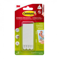 Lot de 8 languettes adhésives Cadres fins COMMAND, blanc de marque COMMAND, référence: B5939500