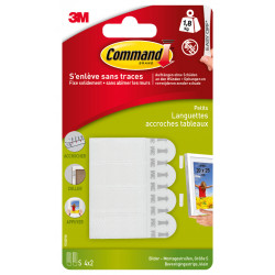 Lot de 8 languettes adhésives Tableaux COMMAND, blanc de marque COMMAND, référence: B5940000