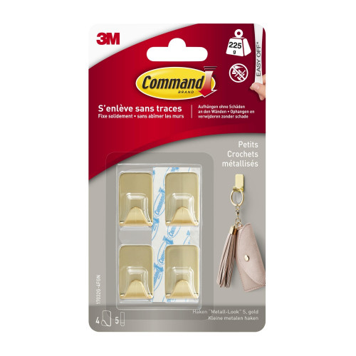 Crochets Adhésifs Command - Lot De 9 Avec Pointes Métal - Accrochage Sans Vis, Sans Trace