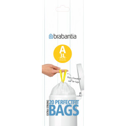 Sacs-poubelle de salle de bains 3 l blanc BRABANTIA - BRABANTIA