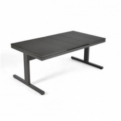 Table de jardin de repas ARCANE Sunrise rectangulaire anthracite de 6 à 10 perso - ARCANE