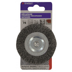 Brosse circulaire perceuse pour métal TIVOLY, Diam.75 mm de marque TIVOLY, référence: B5757100