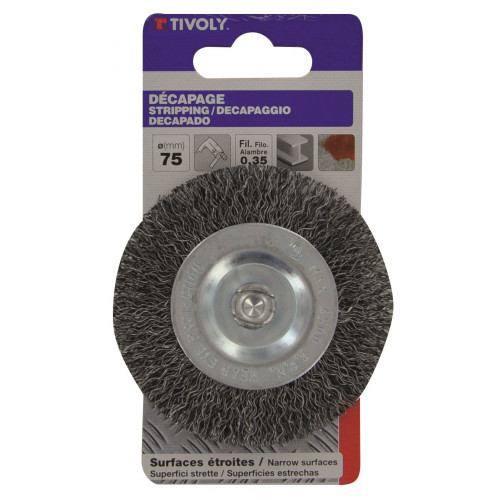 Brosse circulaire perceuse pour métal TIVOLY, Diam.75 mm - TIVOLY