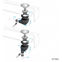 Bonde James pour receveur de douche, Diam.90 mm, WIRQUIN de marque WIRQUIN, référence: B6264600